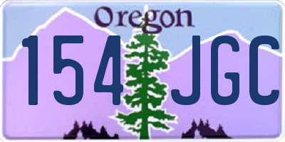 OR license plate 154JGC