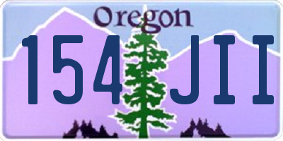OR license plate 154JII