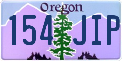 OR license plate 154JIP