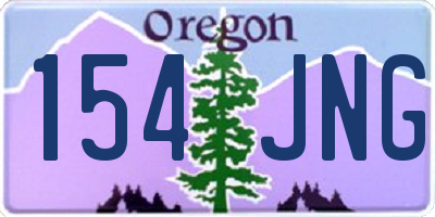 OR license plate 154JNG