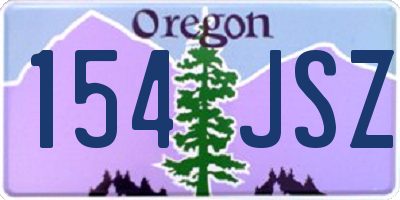 OR license plate 154JSZ