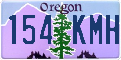 OR license plate 154KMH