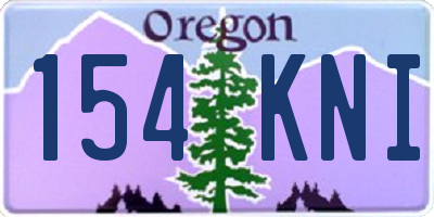 OR license plate 154KNI