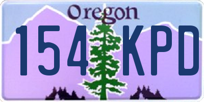 OR license plate 154KPD