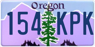 OR license plate 154KPK