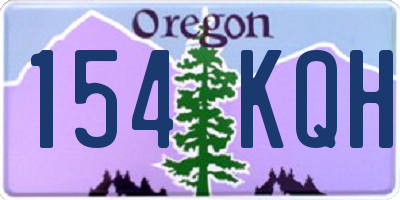 OR license plate 154KQH