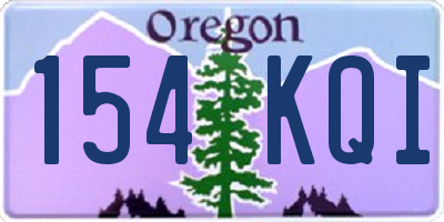 OR license plate 154KQI