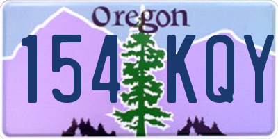 OR license plate 154KQY
