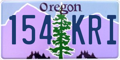 OR license plate 154KRI