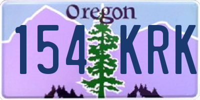 OR license plate 154KRK