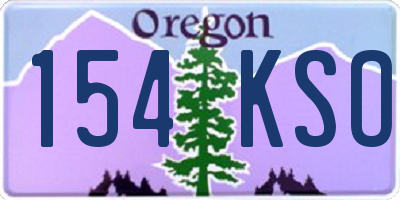 OR license plate 154KSO