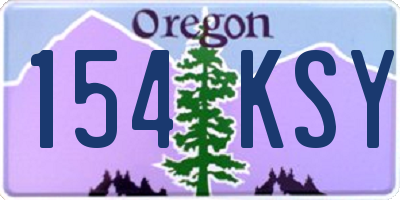 OR license plate 154KSY