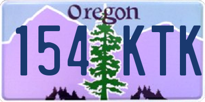 OR license plate 154KTK
