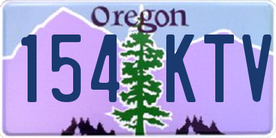 OR license plate 154KTV