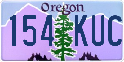 OR license plate 154KUC