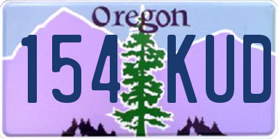 OR license plate 154KUD
