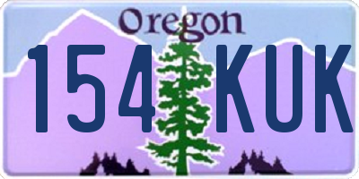 OR license plate 154KUK