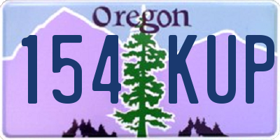 OR license plate 154KUP