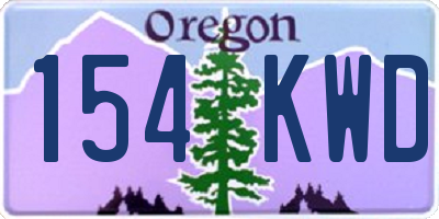 OR license plate 154KWD