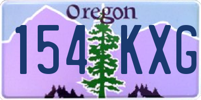 OR license plate 154KXG