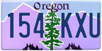 OR license plate 154KXU