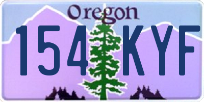 OR license plate 154KYF