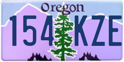 OR license plate 154KZE