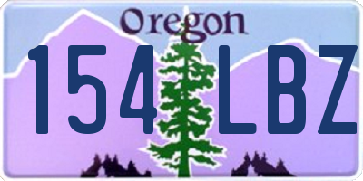 OR license plate 154LBZ