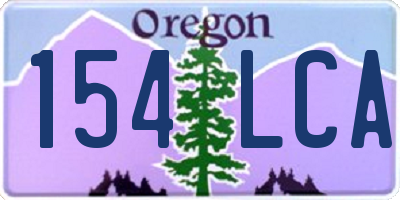 OR license plate 154LCA