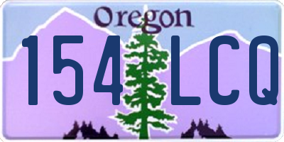 OR license plate 154LCQ