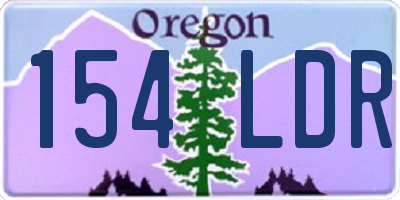 OR license plate 154LDR