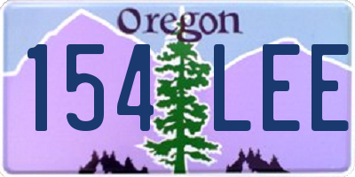 OR license plate 154LEE