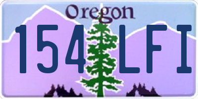 OR license plate 154LFI