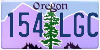 OR license plate 154LGC