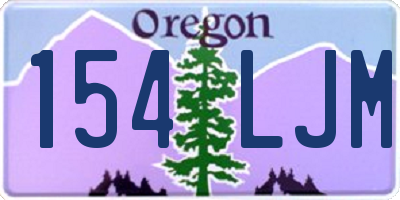 OR license plate 154LJM