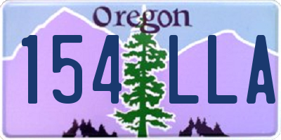 OR license plate 154LLA