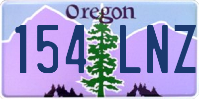 OR license plate 154LNZ