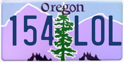 OR license plate 154LOL