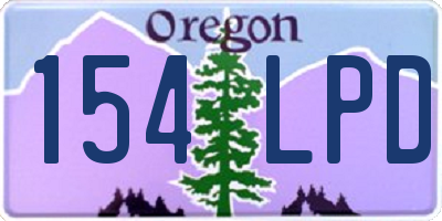 OR license plate 154LPD