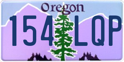 OR license plate 154LQP