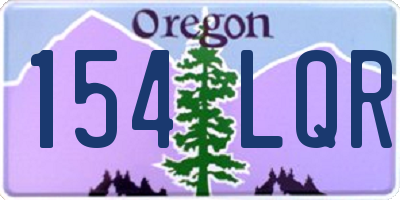 OR license plate 154LQR