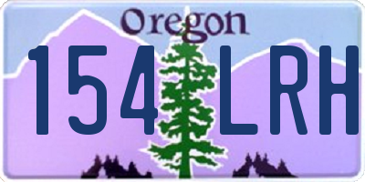 OR license plate 154LRH