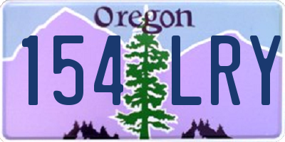 OR license plate 154LRY
