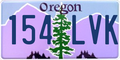 OR license plate 154LVK