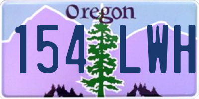 OR license plate 154LWH