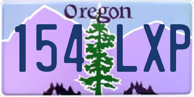 OR license plate 154LXP