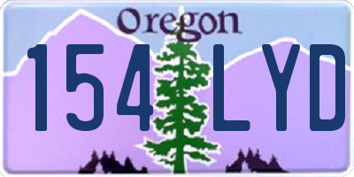 OR license plate 154LYD
