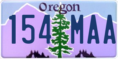 OR license plate 154MAA