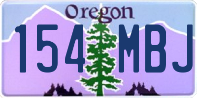 OR license plate 154MBJ