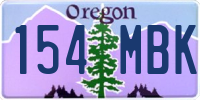 OR license plate 154MBK